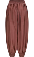 Bordeaux Silk Casual Pants 2
