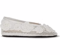 White Polyethylene Ballet Flats 1