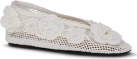 White Polyethylene Ballet Flats 2