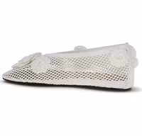 White Polyethylene Ballet Flats 3
