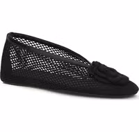 Black Polyethylene Ballet Flats 2
