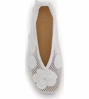 White Polyethylene Ballet Flats 4