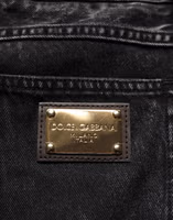 Black Distressed Cotton Straight Denim Jeans 1