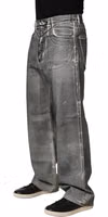 جينز دنيم رمادي مغسول بجزء متوسط 3