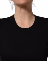 سويت شيرت أسود بأكمام طويلة وقبة دائرية 5
