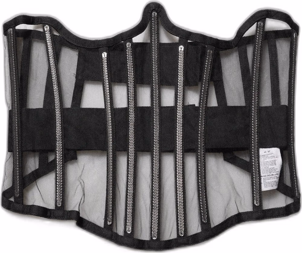 Black Sheer Tulle Bodysuit Cropped Corset Top