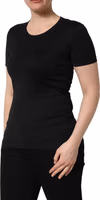 Black Cotton Round Neck Short Sleeve T-shirt 3