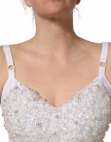 White Pearls Beaded Corset Bustier Crop Top 5