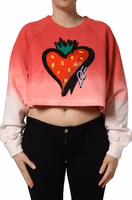 Multicolor StrawberryPrint Sweatshirt Sweater 2