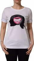 White D&G WE LOVE JAPAN Print Cotton T-shirt 2