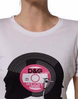 White D&G WE LOVE JAPAN Print Cotton T-shirt 5