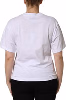White Cotton DG Logo Patch Crew Neck T-shirt 4