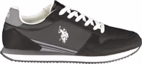 Black Polyurethane Men's Sneaker 1