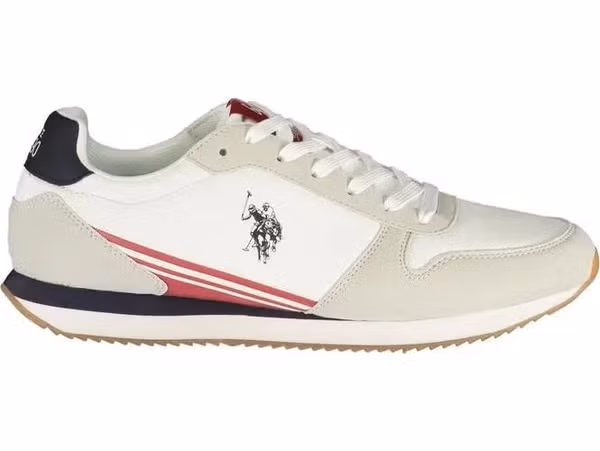 White Polyurethane Men's Sneaker