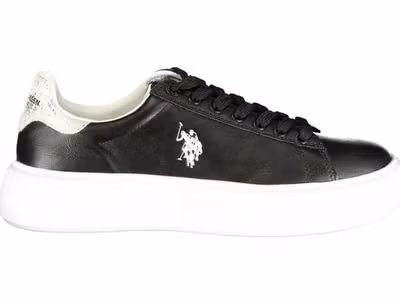 Black Polyurethane Women's Sneaker