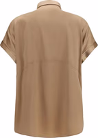 Beige Silk Shortsleeve Shirt 2