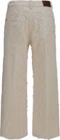 Beige Cotton Cropped Pants 2