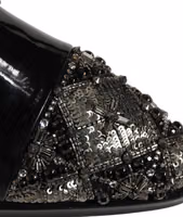 Black Embellished Men Derby Dress Formal Shoes 1
