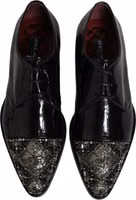 Black Embellished Men Derby Dress Formal Shoes 3