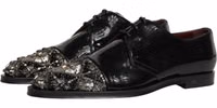 Black Embellished Men Derby Dress Formal Shoes 4