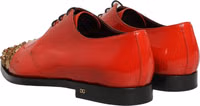 Red Embellished Men Derby Dress Formal Shoes 5