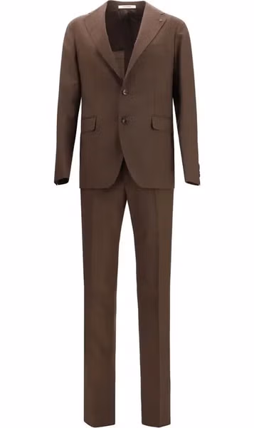Brown Wool Oves Aries Two-Piece Suit