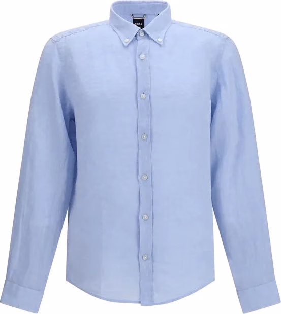 Blue Linen Dress Shirt