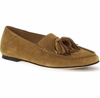 Beige Calf Leather Bos Taurus Slip-On Loafers 2