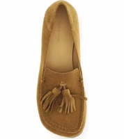 Beige Calf Leather Bos Taurus Slip-On Loafers 4