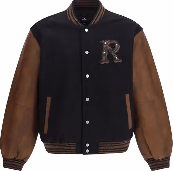 Black Wool Oves Aries Bomber