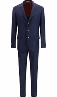 Blue Wool Oves Aries Two-Piece Suit 1