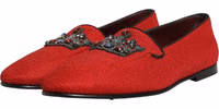 Red Crown Embellished Dress Loafers Shoes 4