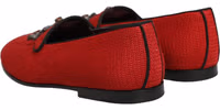 Red Crown Embellished Dress Loafers Shoes 5