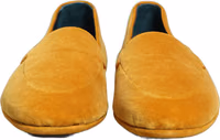 Yellow Velvet Slip On Men Dress Loafers Shoes 2