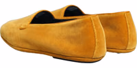Yellow Velvet Slip On Men Dress Loafers Shoes 5