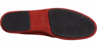 Red Suede Cross Slip On Dress Loafers Shoes 1