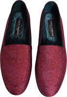 Pink Glitter Lurex Logo Dress Loafers Shoes 2