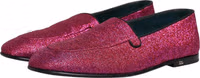 Pink Glitter Lurex Logo Dress Loafers Shoes 3