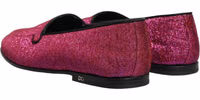 Pink Glitter Lurex Logo Dress Loafers Shoes 4