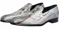 Gray Baroque Angel Velvet Men Loafers Shoes 4