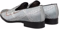 Gray Baroque Angel Velvet Men Loafers Shoes 5