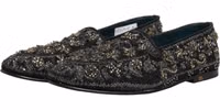 Black Rhinestone Embellished Loafers Shoes 4