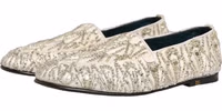 White Velvet Embroidered Dress Loafers Shoes 4