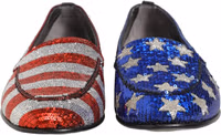 Multicolor Flag Sequin Dress Loafers Shoes 2