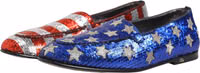 Multicolor Flag Sequin Dress Loafers Shoes 4