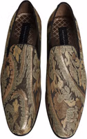 Gold Brocade Slip On Men Dress Loafers Shoes 3