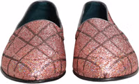 Pink Check Glitter Lurex Logo Loafers Shoes 2