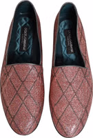 Pink Check Glitter Lurex Logo Loafers Shoes 3