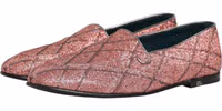 Pink Check Glitter Lurex Logo Loafers Shoes 4
