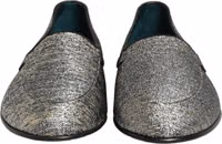 Gray Glitter Lurex DG Logo Dress Loafers Shoes 2